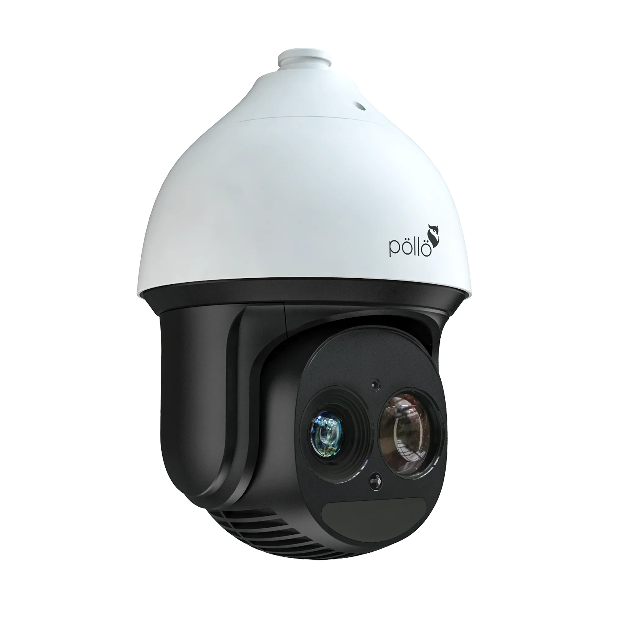 Pollo PLC-9445-AI-IR80/PM PLC-9845-AI-IR80/PM PLC-9445-AI-IR80/PM 8MP 45x AI PTZ camera — front left view