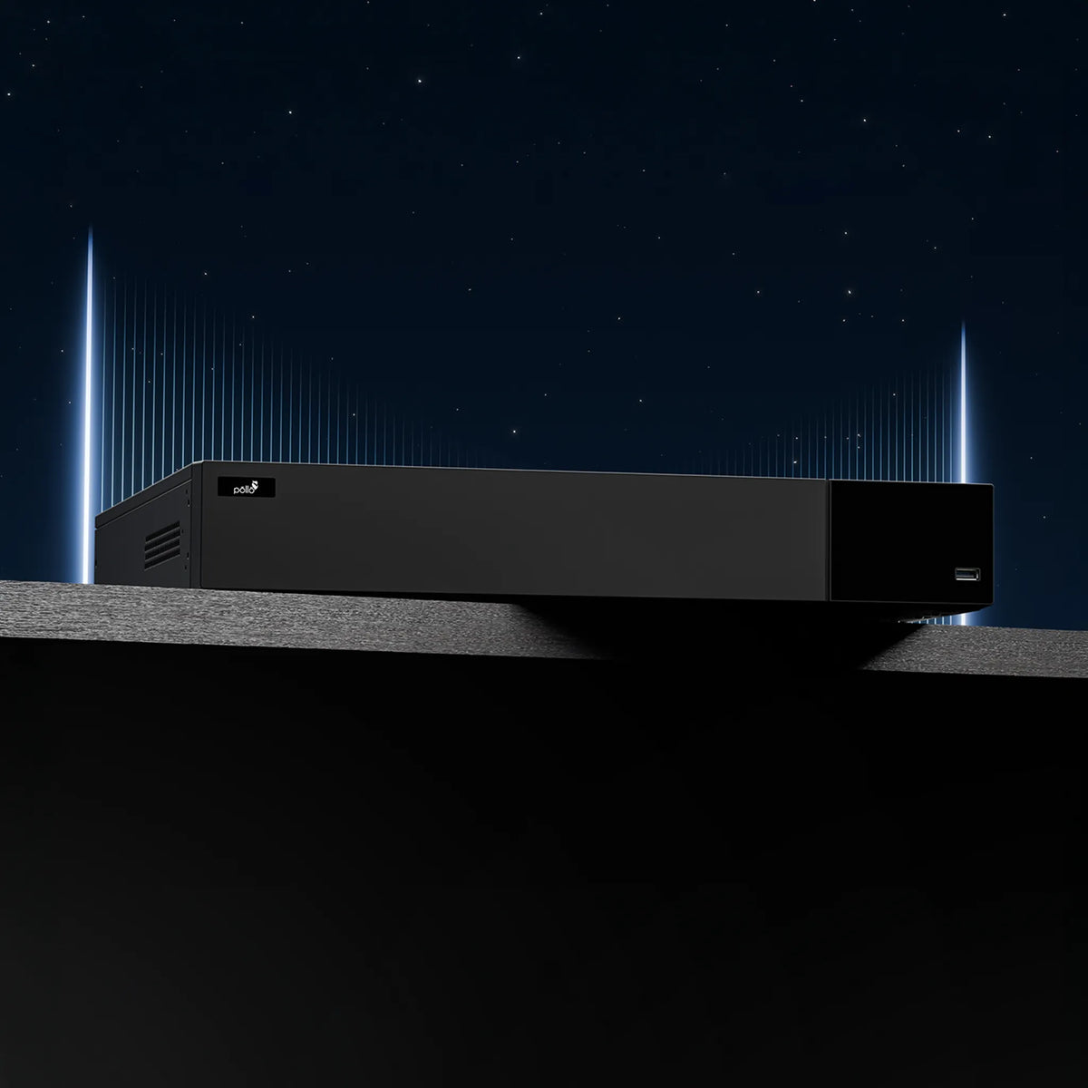 Pollo PLC-1532H4/PM 5 Megapixel 32 Channel DVR with 4 HDD Slots, shown against a dark background