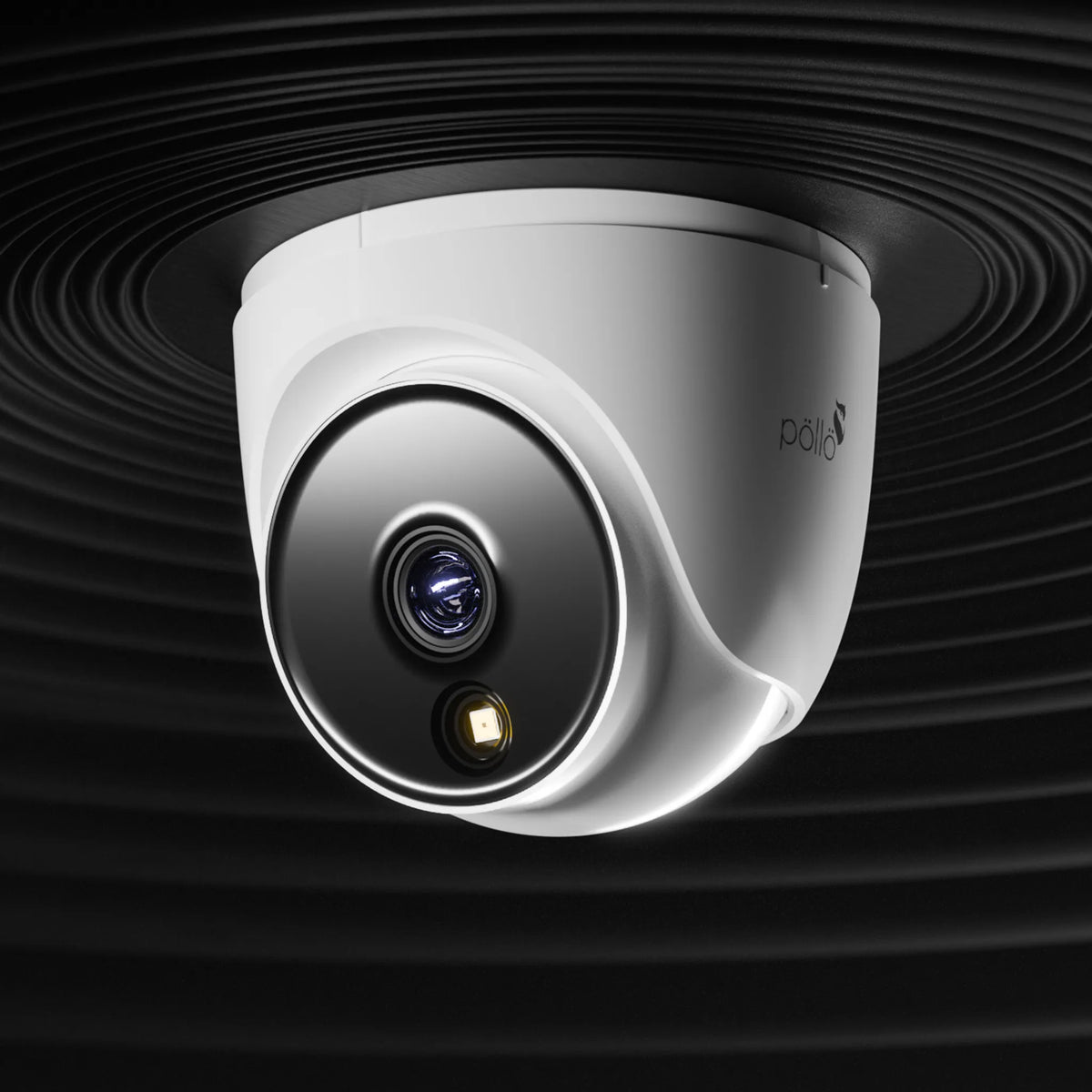 Pollo PLC-332P-AU-DL2/PM 2 Megapixel Dual-Light FHD Dome Camera, shown against a dark background