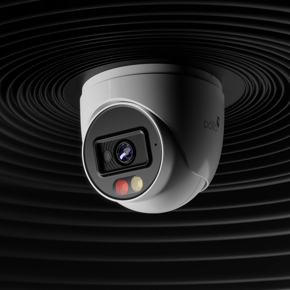 Pollo PLC-335P-AU-DL3/PM 5 Megapixel Dual-Light FHD Dome Camera, shown at an angle