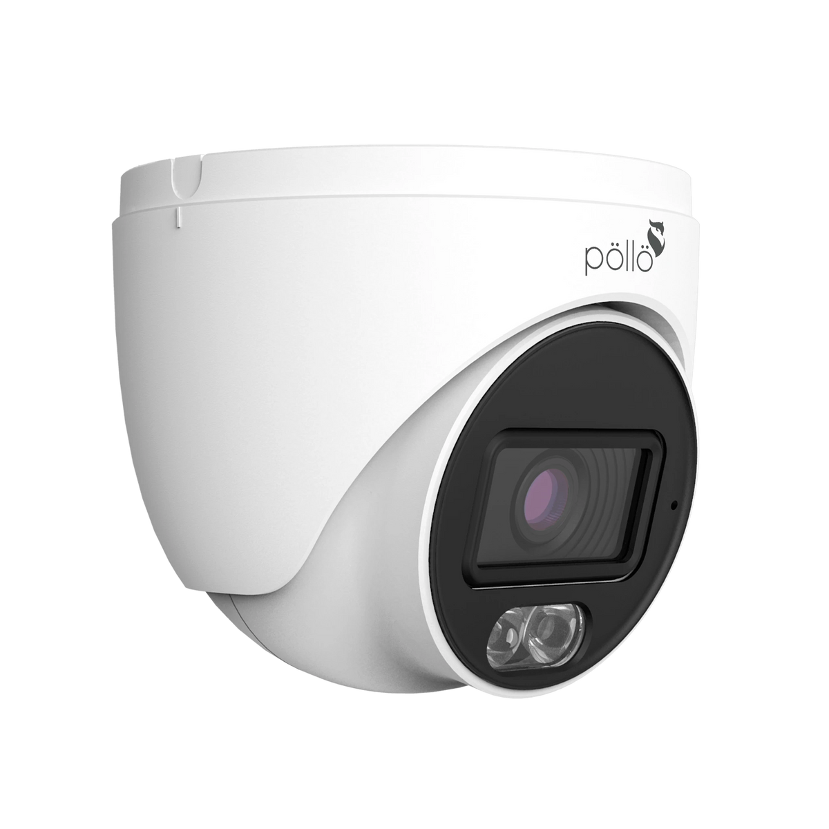 Pollo PLC-335P-AU-WR3/PM 5 Megapixel Full Color FHD Dome Camera, shown at an angle