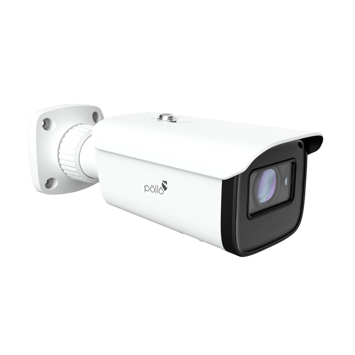 Pollo PLC-425M-MZ-IR5/PM 5 Megapixel Network Bullet Motorized Camera, angled from the left