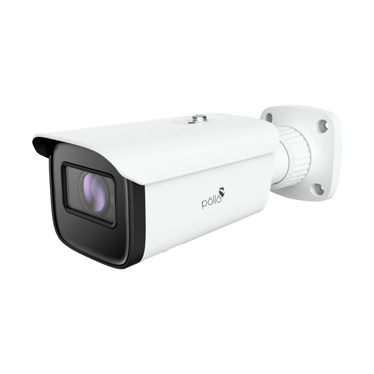 Pollo PLC-425M-MZ-IR5/PM 5 Megapixel Network Bullet Motorized Camera, angled from the right