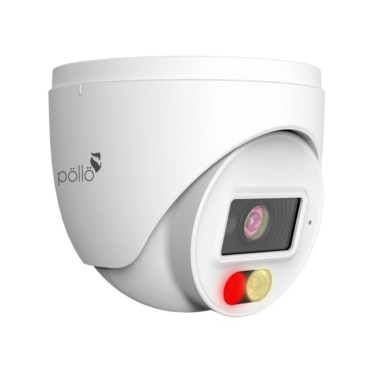 Pollo PLC-433P-AU-DL3/PM 3 Megapixel Dual-Light Network Dome Camera, angled front view