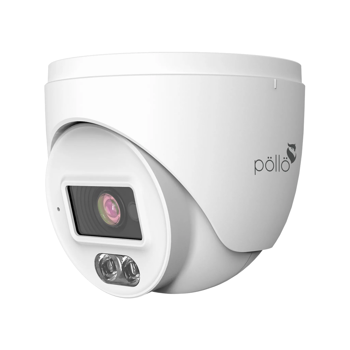 Pollo PLC-433P-AU-DL3/PM 3 Megapixel Dual-Light Network Dome Camera, shown at an angle