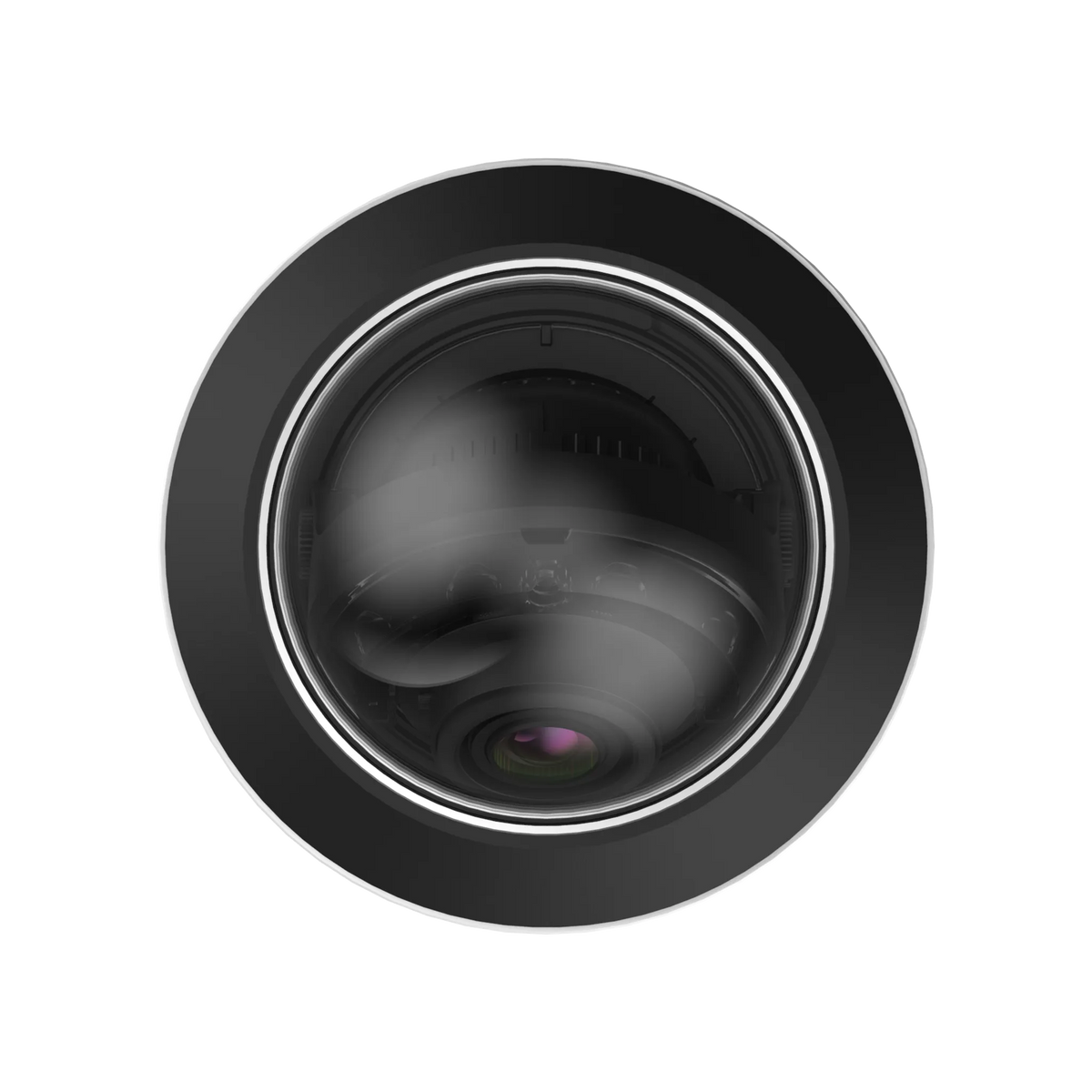 Pollo PLC-435M-AUK-IR3/PM 5 Megapixel Network Vandal Proof Dome Camera, close-up of the lens