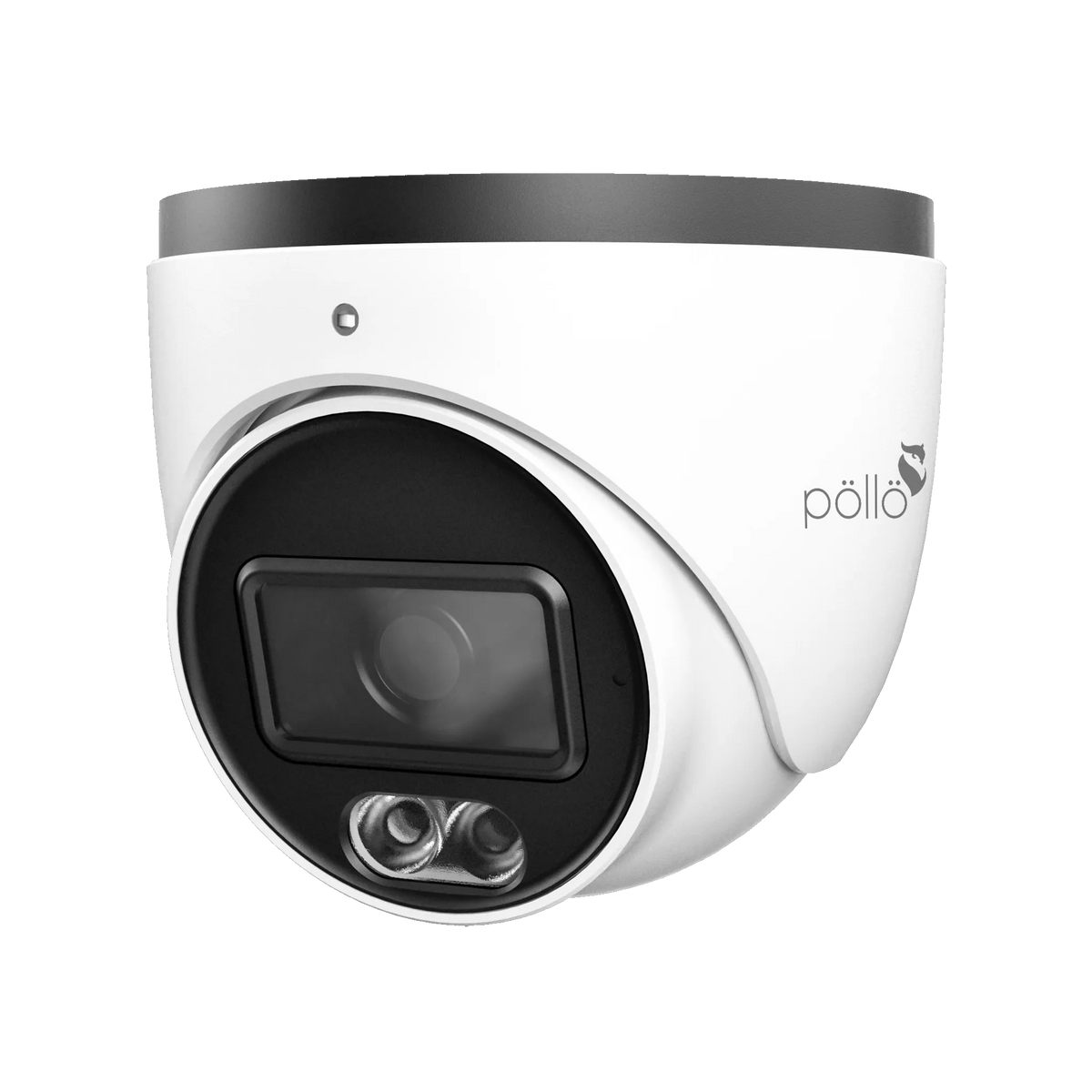 Pollo PLC-436M-AU-DL3/PM 6 Megapixel Dual-Light Network Dome Camera, shown at an angle