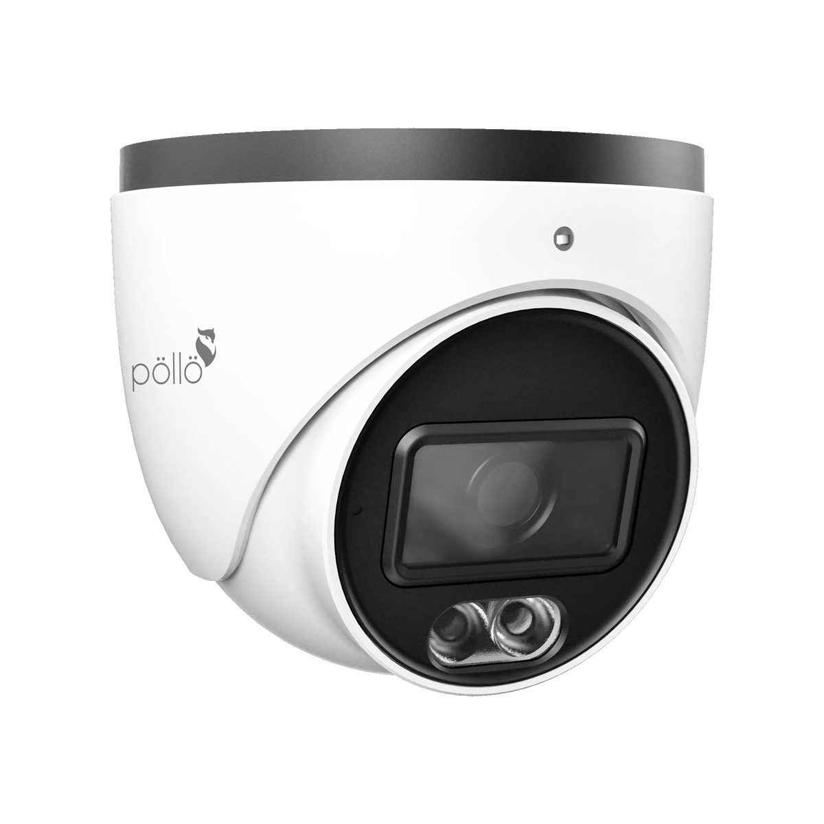 Pollo PLC-436M-AU-DL3/PM 6 Megapixel Dual-Light Network Dome Camera, angled front view