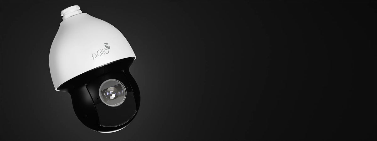 Pollo PLC-9250-AI-IR50/PM 2 Megapixel 50x AI PTZ Camera — PTZ camera on a dark background