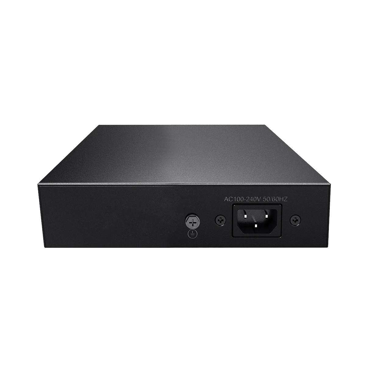 Pollo PLN-1104MB 6-Port Megabit PoE Network Switch, rear panel showing its power and network ports
