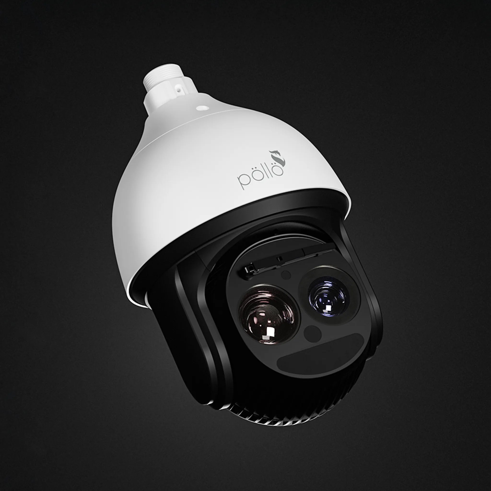 Pollo PLC-9445-AI-IR80/PM PLC-9845-AI-IR80/PM PLC-9445-AI-IR80/PM 8MP 45x AI PTZ camera — tilted view