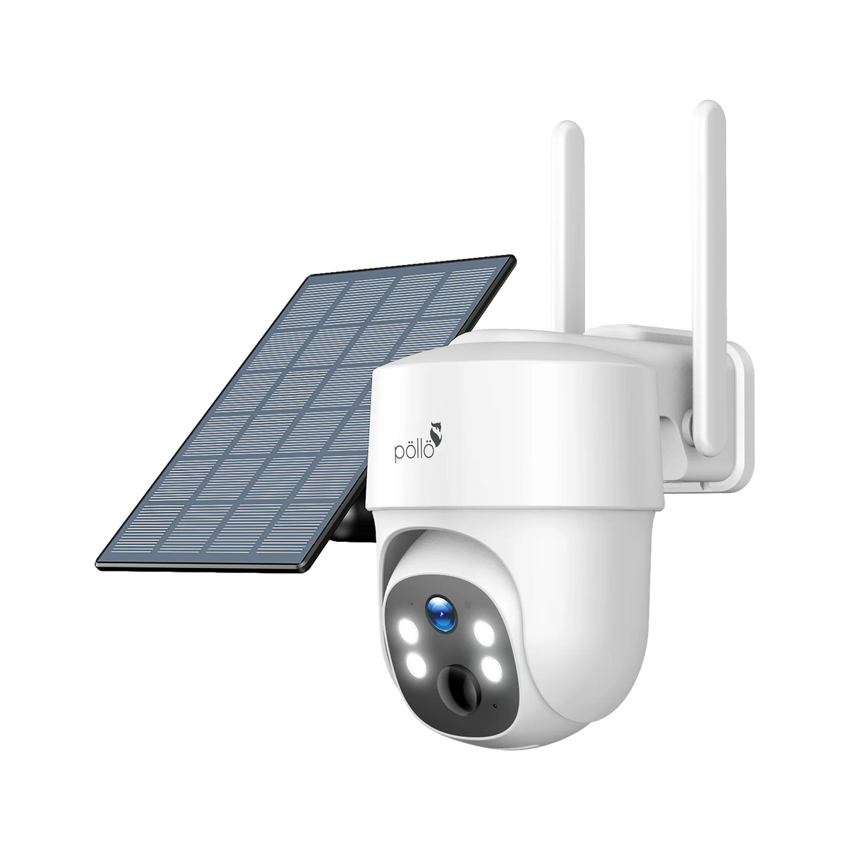 Pollo PLC-304-TB-4G Guardian Shield 4G - 3MP Solar Powered 4G Outdoor PT Camera, angled from the right