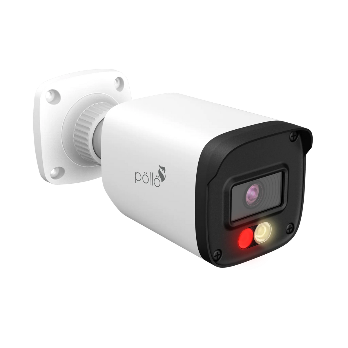 Pollo PLC-328M-IR3/PM 8 Megapixel IR FHD Bullet Camera, angled from the left