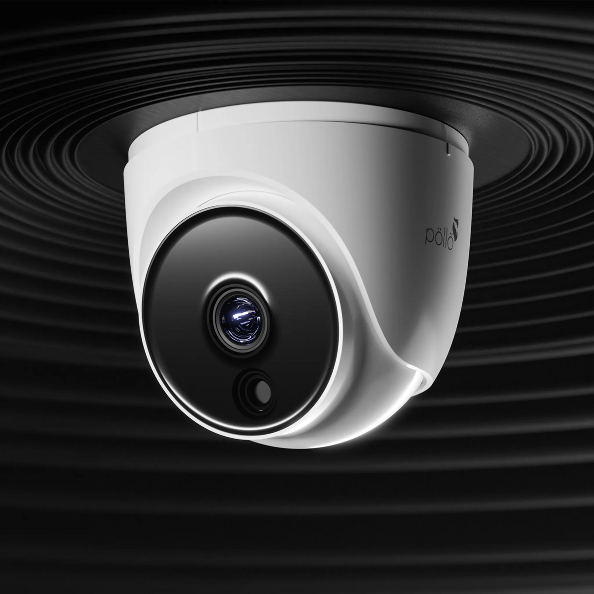 Pollo PLC-332P-IR2/PM 2 Megapixel IR FHD Dome Camera, shown against a dark background