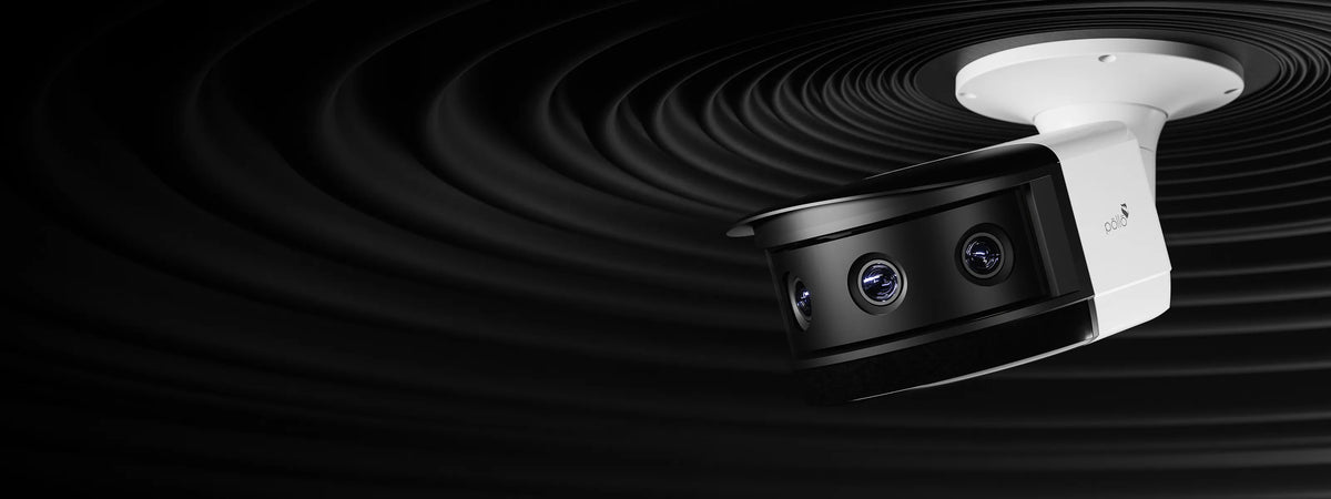 Pollo PLC-4216M-AI-PN-IR3/PM 16 Megapixel 180° Panoramic Network Camera — multi-sensor panoramic bullet camera shown ceiling-mounted