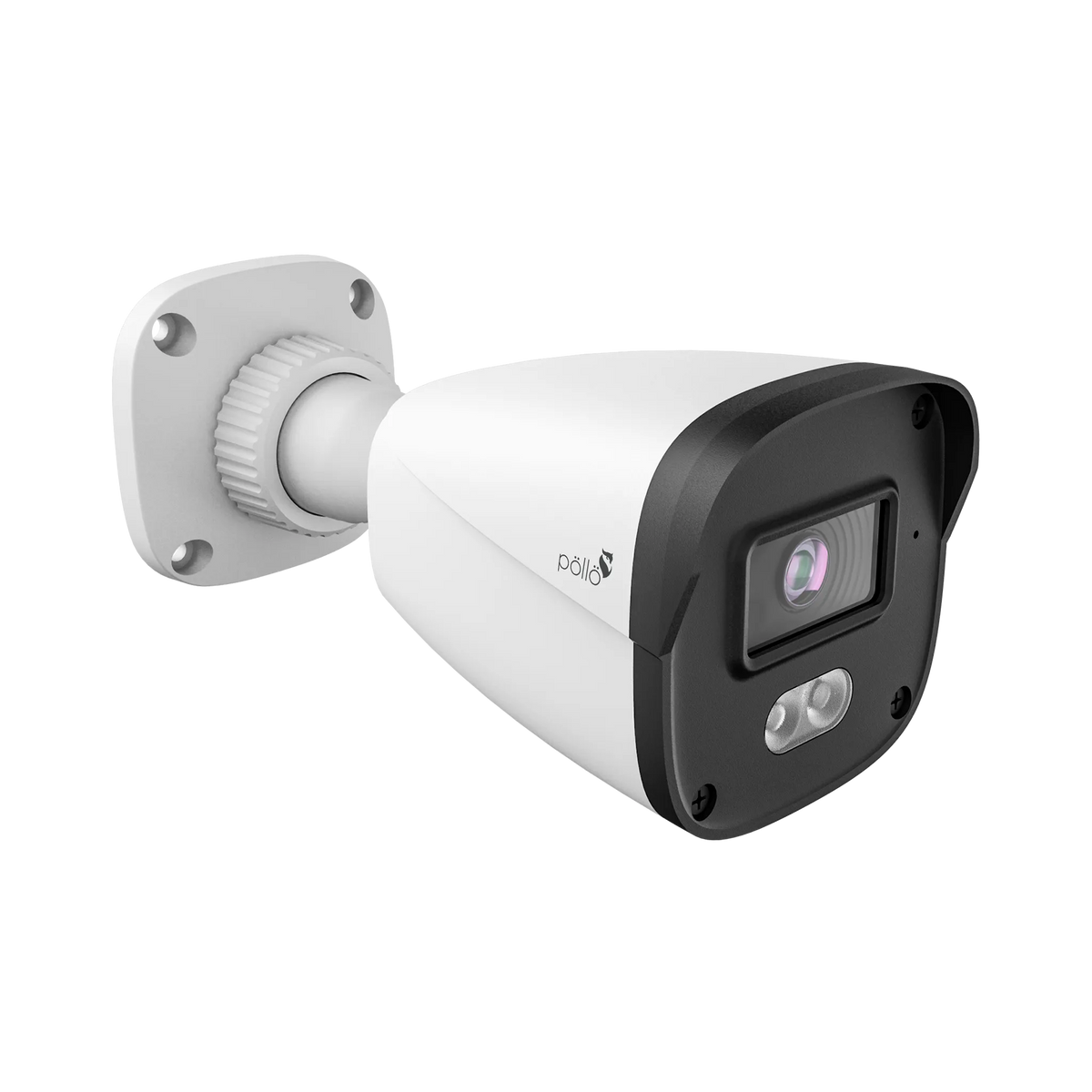 Pollo PLC-424P-AU-DL3/PM 4 MegaPixel Dual-Light Network Bullet Camera, angled front view