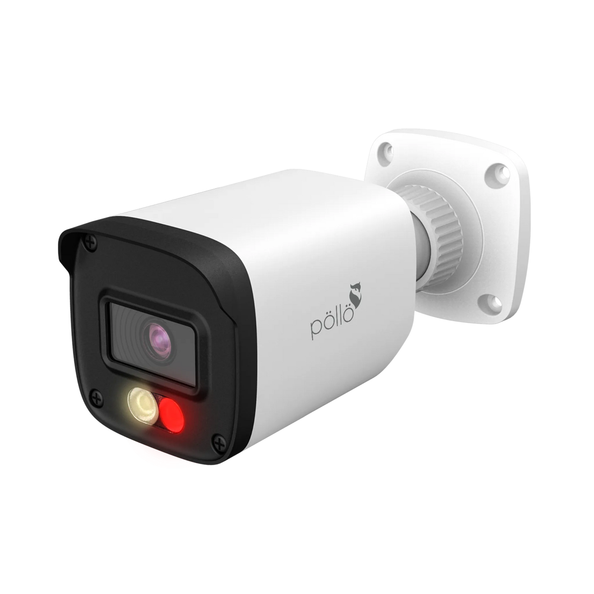 Pollo PLC-426M-AU-DL3/PM-E 6 Megapixel Dual-Light Network Bullet Camera (E), angled front view