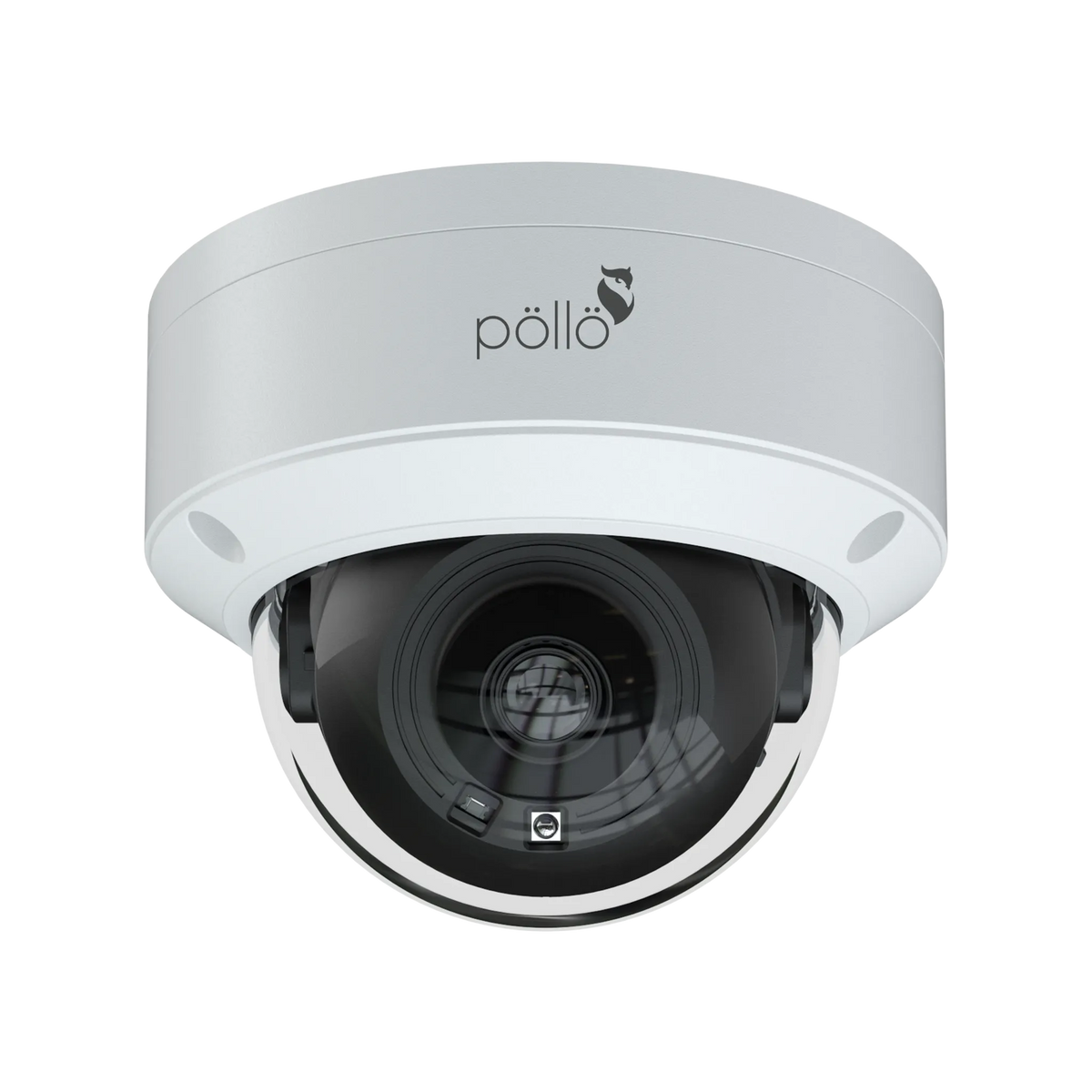 Pollo PLC-432M-AI-IR3/PM 2 Megapixel AI Network Vandal Proof Dome Camera, angled front view