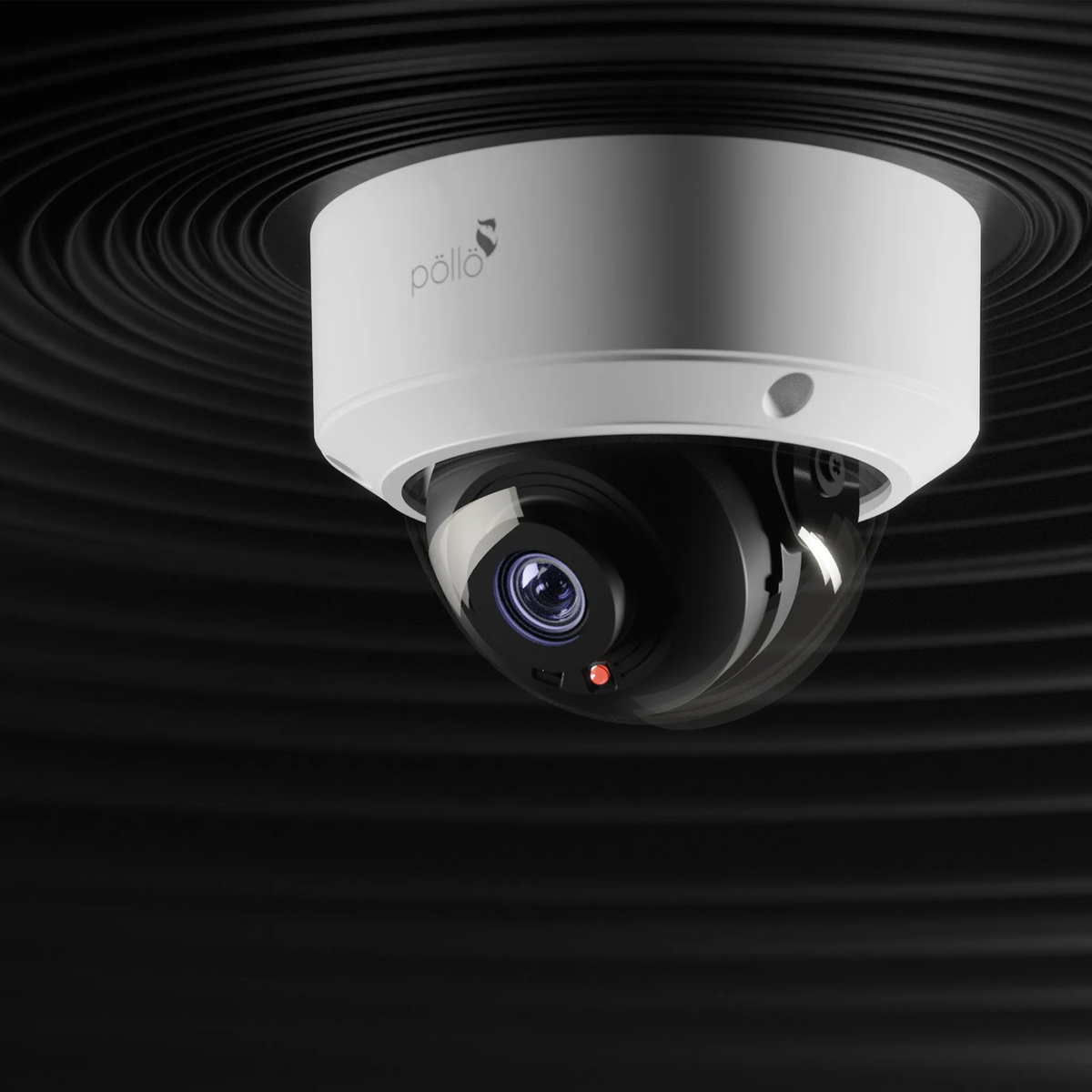 Pollo PLC-432M-AUK-IR3/PM 2 Megapixel Network Vandal Proof Dome Camera, angled front view