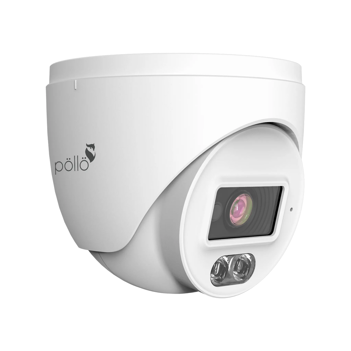 Pollo PLC-432P-AU-DL3/PM 2 Megapixel Dual-Light Network Dome Camera, angled from the left