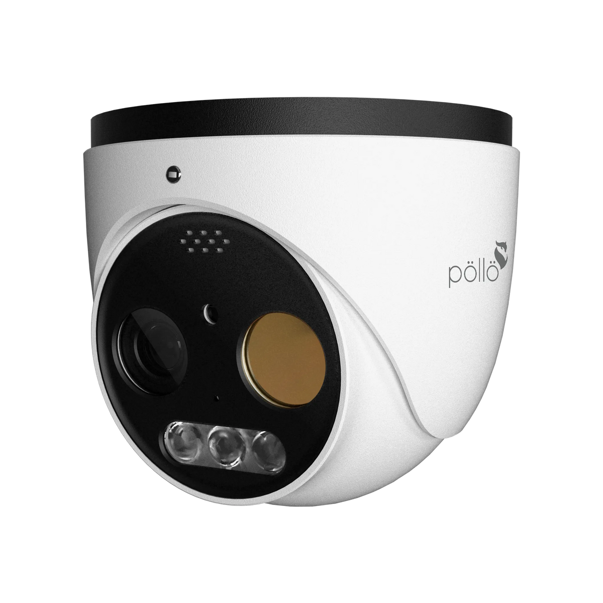 Pollo PLC-435M-THC-IR3PM 5 Megapixel Thermal Vision Network Dome Camera, angled front view