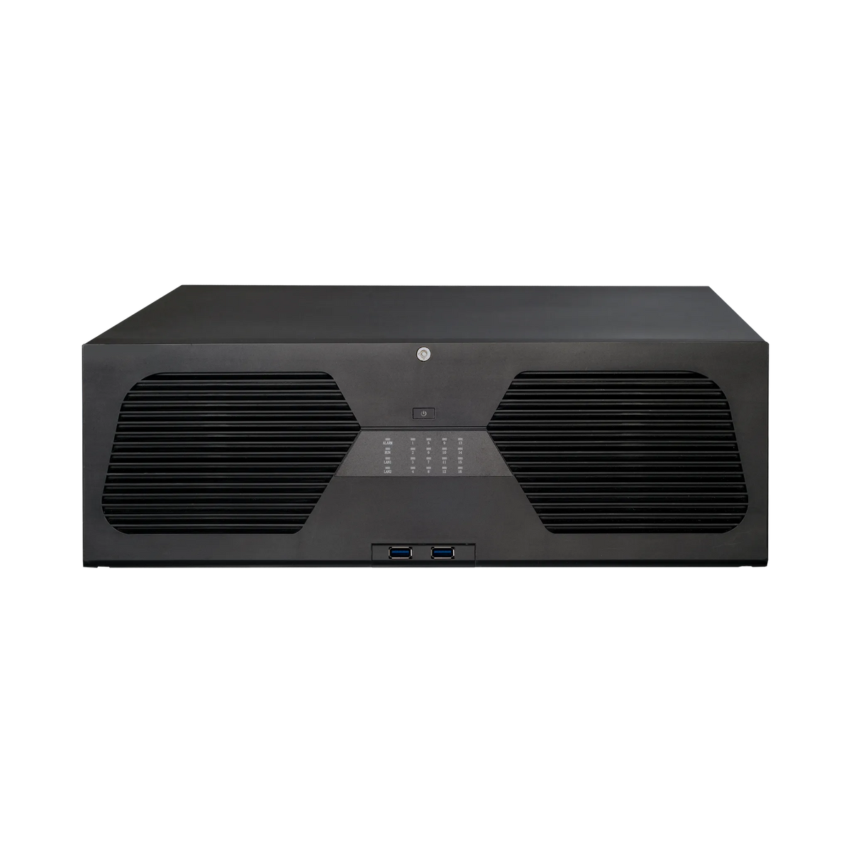 Pollo PLC-516256H16/PM-8K 16 Megapixel 256 Channel 8K NVR with 16 HDD Slots, front view