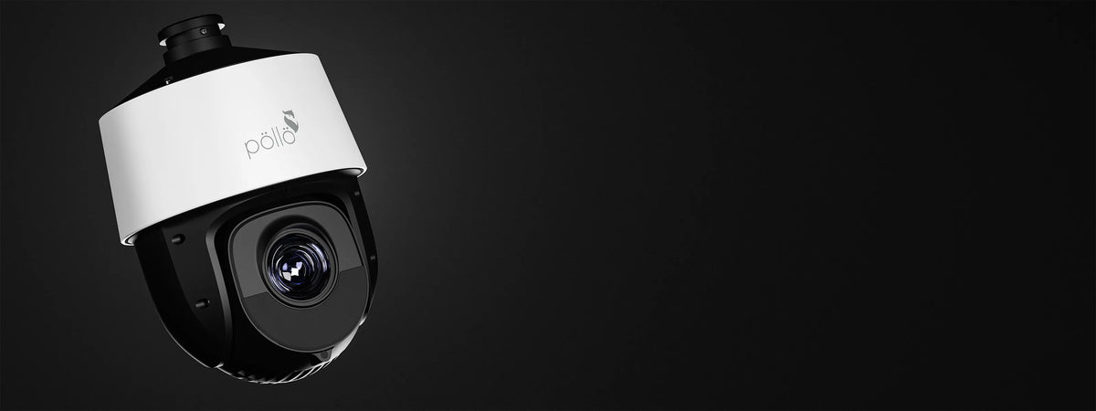 Pollo PLC-9432-AI-IR15/PM 4 Megapixel 32x AI PTZ Camera — PTZ camera on a dark background