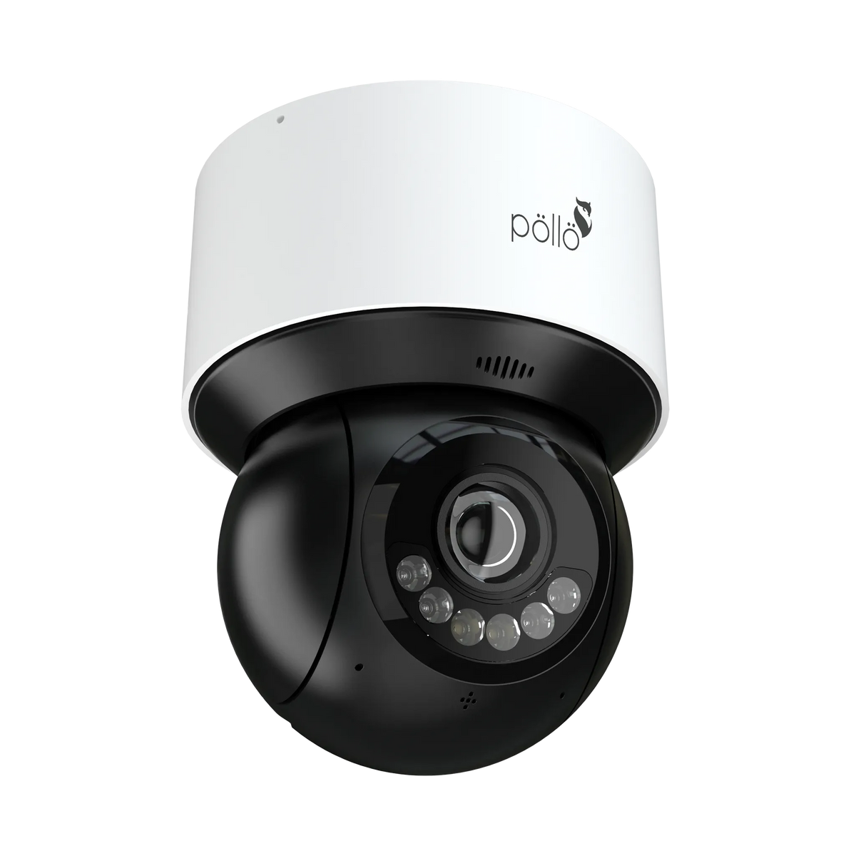 Pollo PLC-944-AD-DL5PM 4 Megapixel 4x Mini PTZ Camera, shown at an angle