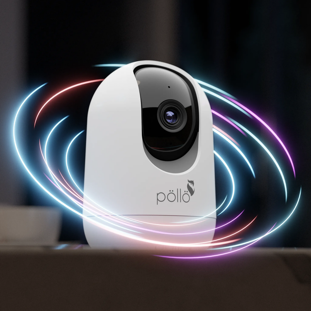 Pollo PLC-HS301 Guardian 360°x - 3MP Smart Wi-Fi Indoor PT Camera, showing its pan and tilt rotation