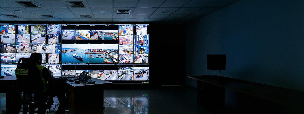 Pollo PLC-MSA510-MTSC-E All-in-One Management Server with 2-SATA — operators monitoring a video wall in a surveillance control room