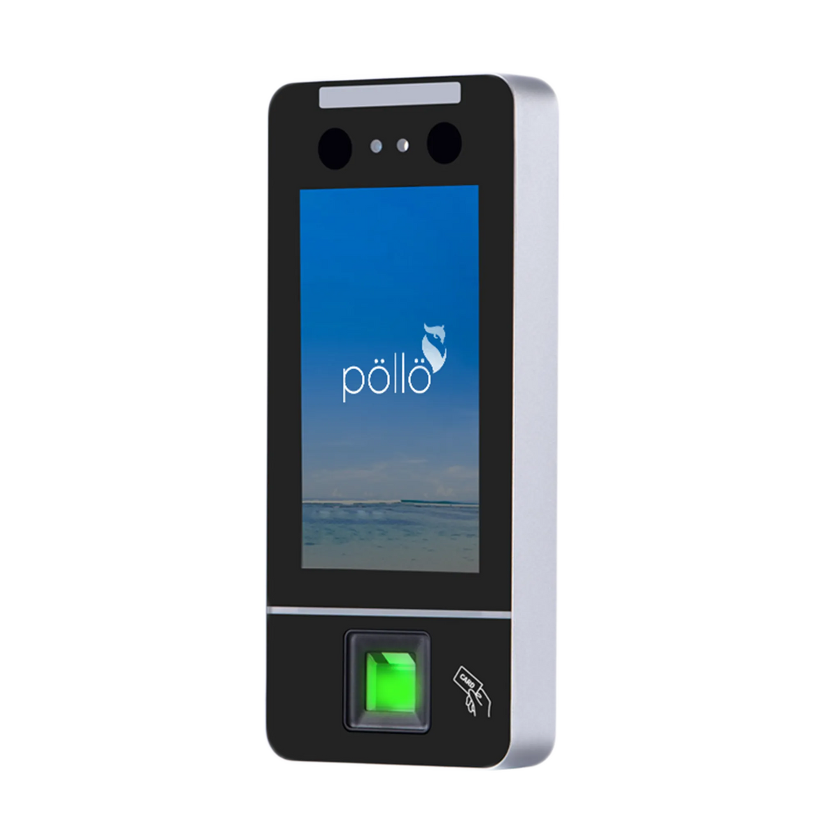 Pollo PLF-20K-VLP Face Smart+ - Visible Light Indoor Facial & Palm Recognition, shown at an angle